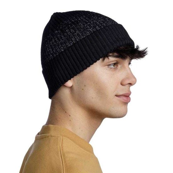 Buff - Mütze für Herren/Damen Unisex, Merinowolle (Schwarz) - Image 3