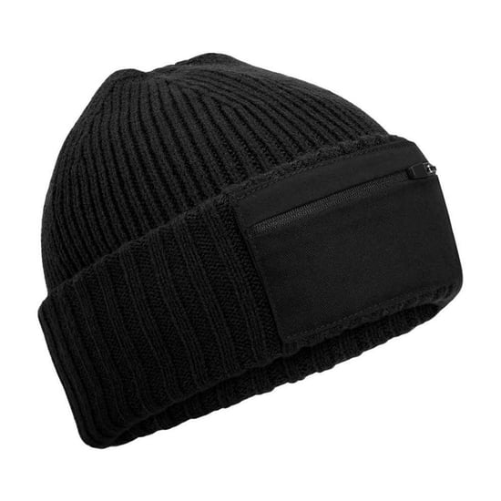 Beechfield - Mütze Reißverschluss Aufnäher (Schwarz) - Image 1