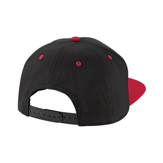 Beechfield - Snapback Mütze 5 Segmente für Herren/Damen Unisex (Schwarz/Rot) - Image 2