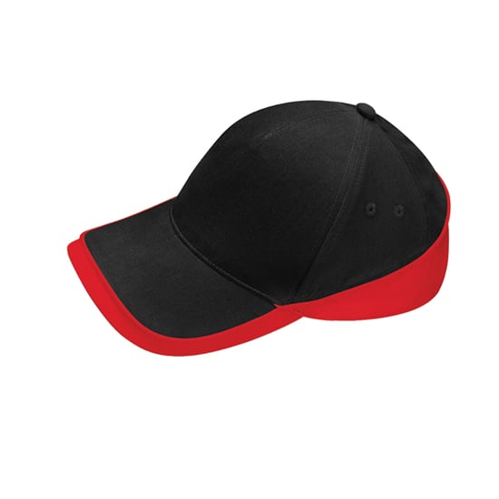 Beechfield - "Teamwear Competition" Baseball-Mütze (Schwarz/Rot) - Image 2