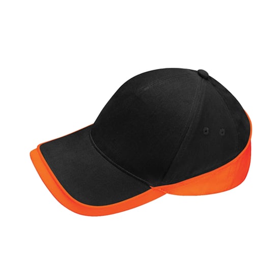Beechfield - "Teamwear Competition" Baseball-Mütze (Schwarz/Orange) - Image 2