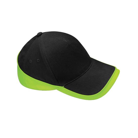 Beechfield - "Teamwear Competition" Baseball-Mütze (Schwarz/Limone) - Image 1
