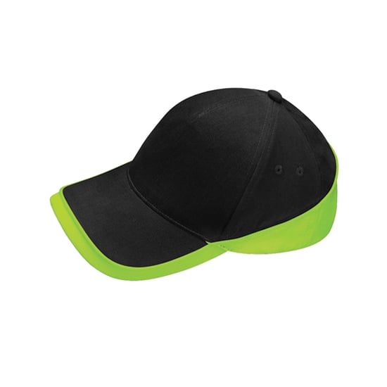 Beechfield - "Teamwear Competition" Baseball-Mütze (Schwarz/Limone) - Image 2