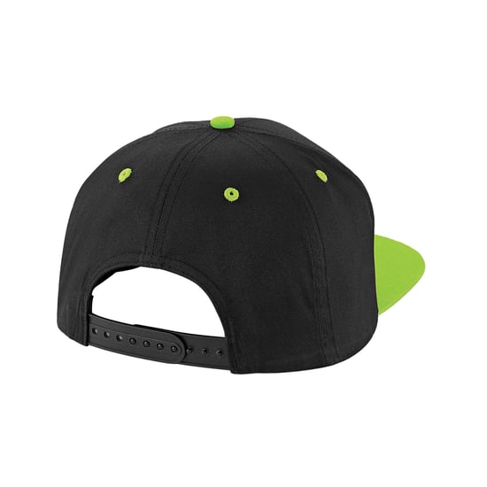 Beechfield - Snapback Mütze 5 Segmente für Herren/Damen Unisex (Schwarz/Limone) - Image 2
