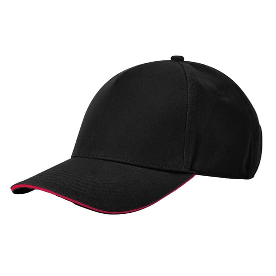 Beechfield - "EarthAware Classic" Baseball-Mütze Sandwichschirm (Schwarz/Rot) - Image 2