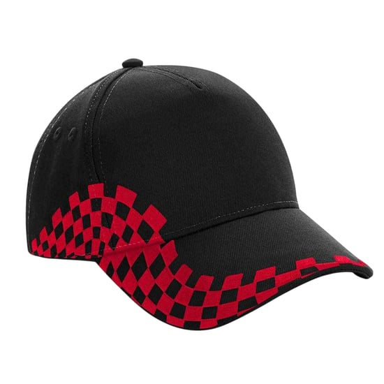 Beechfield - "Grand Prix" Kappe (Schwarz/Rot) - Image 2