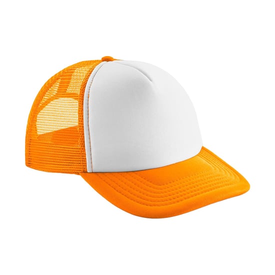 Beechfield - Trucker Cap Snapback für Kinder (Orange/Weiß) - Image 1