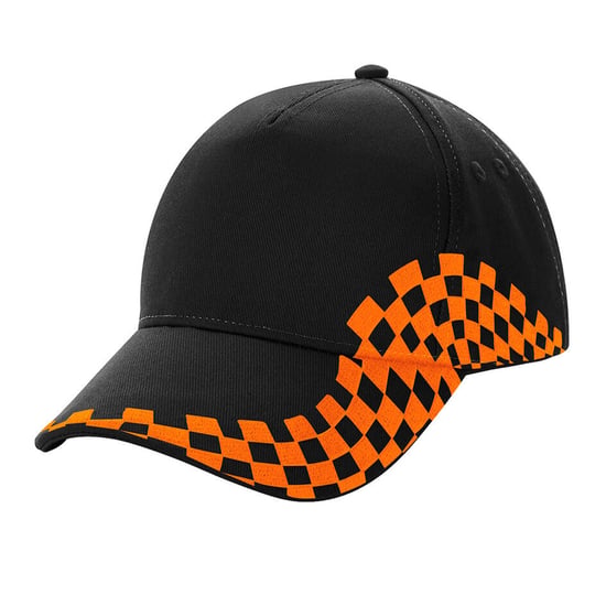 Beechfield - "Grand Prix" Kappe (Schwarz/Orange) - Image 1