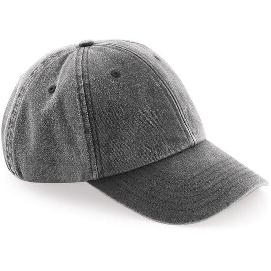 Beechfield Unisex Vintage Denim-Look Kappe (Vintage Schwarz) - Image 1