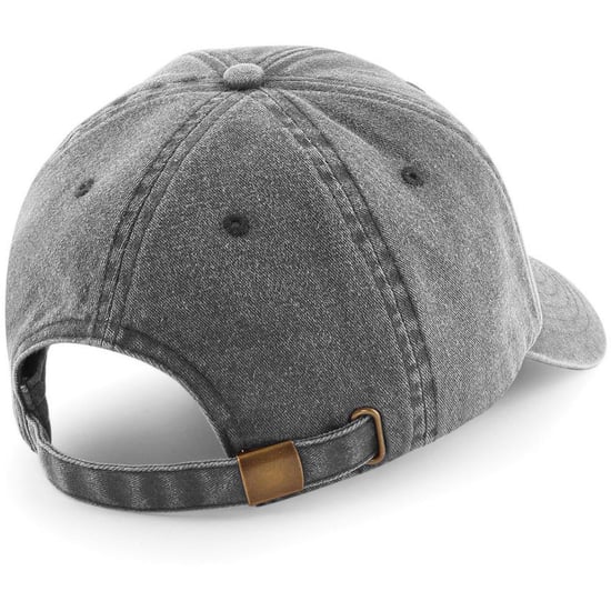 Beechfield Unisex Vintage Denim-Look Kappe (Vintage Schwarz) - Image 2