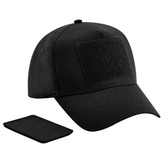 Beechfield - Baseball-Mütze Abnehmbarer Aufnäher für Herren/Damen Unisex (Schwarz) - Image 1