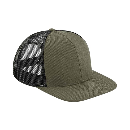 Beechfield - "Original" Trucker Cap Flacher Schirm (Olivgrün/Schwarz) - Image 1