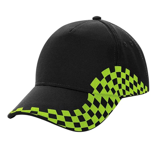 Beechfield - "Grand Prix" Kappe (Schwarz/Limone) - Image 1