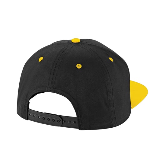 Beechfield - Snapback Mütze 5 Segmente für Herren/Damen Unisex (Schwarz/Gelb) - Image 2
