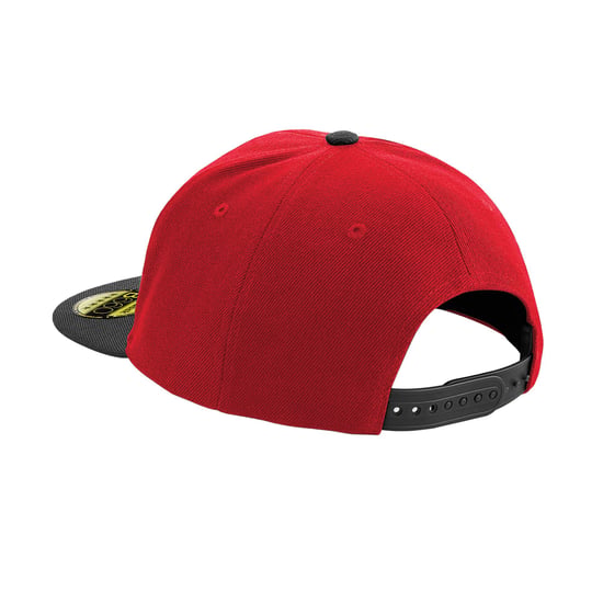 Beechfield - "Original" Snapback Mütze Flacher Schirm für Herren/Damen Unisex (Rot/Schwarz) - Image 2