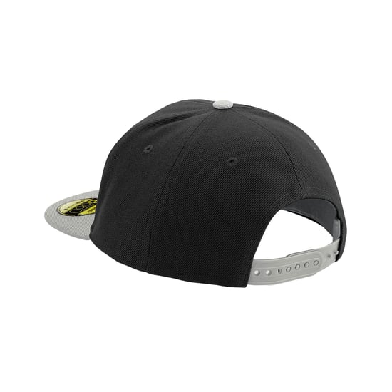 Beechfield - "Original" Snapback Mütze Flacher Schirm für Herren/Damen Unisex (Schwarz/Grau) - Image 2