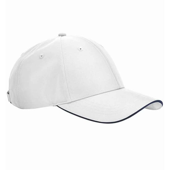 Beechfield - "Team Sports-Tech" Kappe (Weiß/Dunkelblau) - Image 1