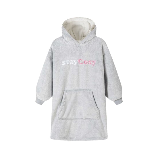 Minoti - "Cuddle" Kapuzenpullover für Mädchen, Fleece, Übergroß (Grau) - Image 1
