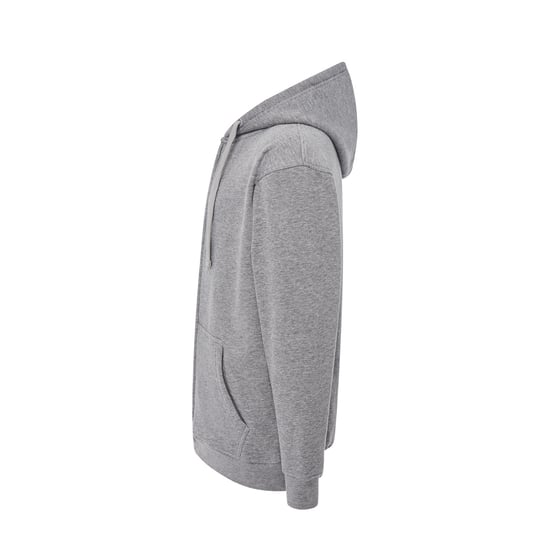 JHK - Hoodie mit durchgehendem Reißverschluss für Herren/Damen Unisex (Grau meliert) - Image 3