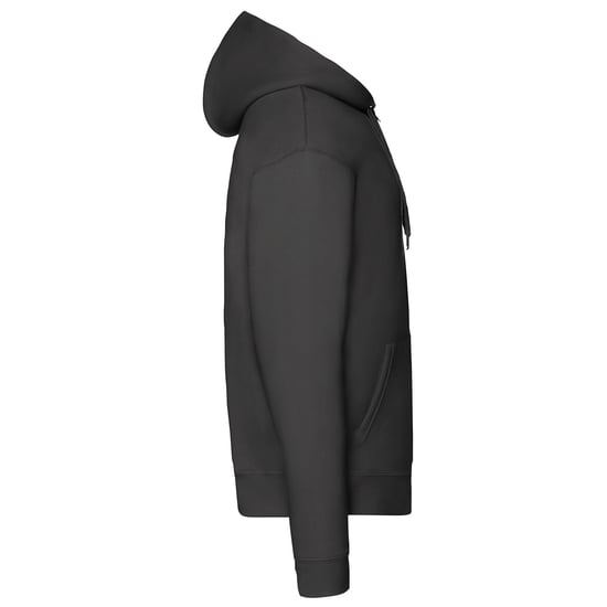 Fruit of the Loom - "Premium" Hoodie mit durchgehendem Reißverschluss für Herren (Schwarz) - Image 3
