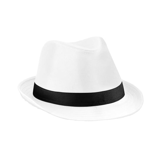 Beechfield - Fedora-Hut für Herren/Damen Unisex (Weiß/Schwarz) - Image 1