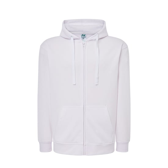 JHK - Hoodie mit durchgehendem Reißverschluss für Herren/Damen Unisex (Weiß) - Image 1