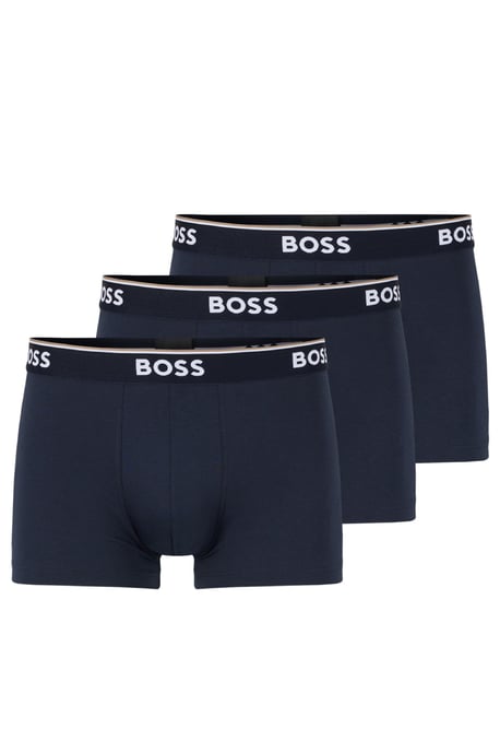 Lot 3 boxers coton stretch Hugo Boss Pour Homme en Bleu Marine - Image 1