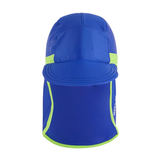 Regatta - Kappe mit Nackenschutz für Kinder (Königsblau/Leuchtend Grün) - Image 3