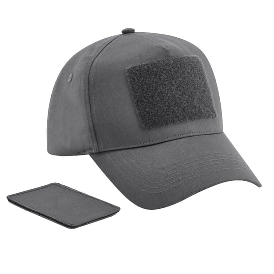 Beechfield - Baseball-Mütze Abnehmbarer Aufnäher für Herren/Damen Unisex (Graphitgrau) - Image 1