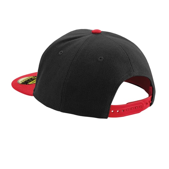 Beechfield - "Original" Snapback Mütze Flacher Schirm für Herren/Damen Unisex (Schwarz/Rot) - Image 2