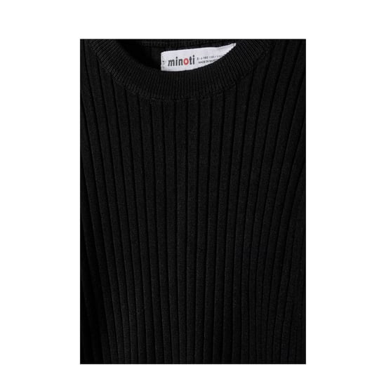 Minoti - Sweatshirt für Mädchen, Rüschen-Manschette, gerippt, Langärmlig (Schwarz) - Image 3