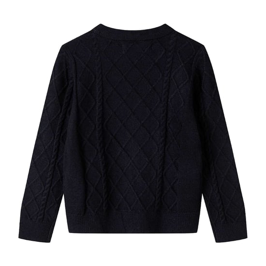 Minoti - Sweatshirt für Jungen, Rundhalsausschnitt, Mit Zopfmuster (Blau) - Image 2
