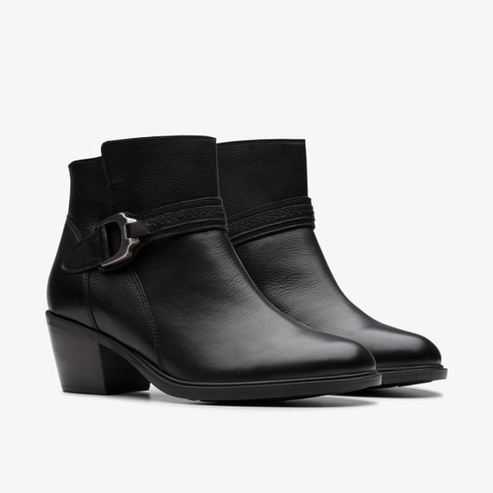 Neva Buckle Black Leather Stiefel - Image 5
