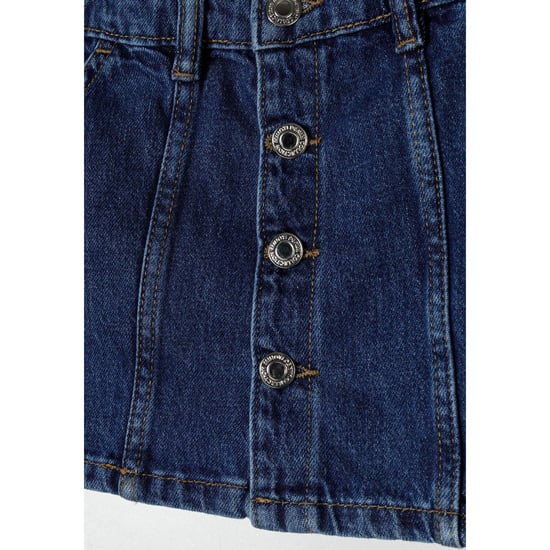 Minoti - Rock für Mädchen, Vorn geknöpft, Denim (Marine) - Image 4