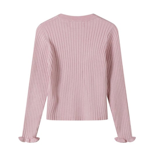 Minoti - Sweatshirt für Mädchen, Rüschen-Manschette, gerippt, Langärmlig (Pink) - Image 2