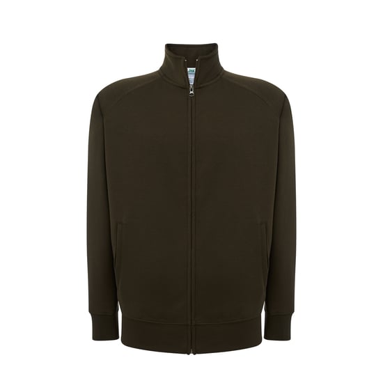 JHK - Sweatshirt Durchgehender Reißverschluss für Herren/Damen Unisex (Khaki) - Image 1