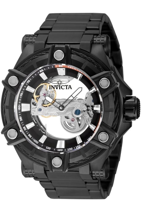 Invicta Bolt 49059 Herrenuhr - Automatikwerk - Edelstahl mit schwarzem Zifferblatt - 52 mm - Image 1