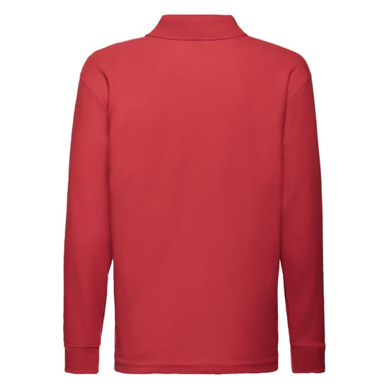 Fruit of the Loom - Poloshirt für Kinder Langärmlig (Rot) - Image 2