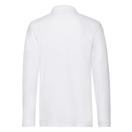 Fruit of the Loom - "Premium" Poloshirt für Herren Langärmlig (Weiß) - Image 2