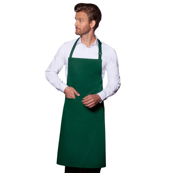 Karlowsky - Latzschürze "Basic", Tasche (Tannengrün) - Image 2