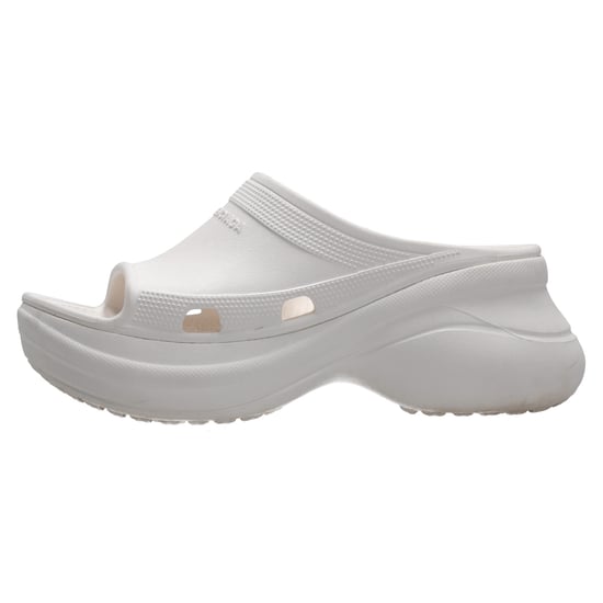 Balenciaga x Crocs Pool Slide Sandalen aus weißem Gummi - Image 2