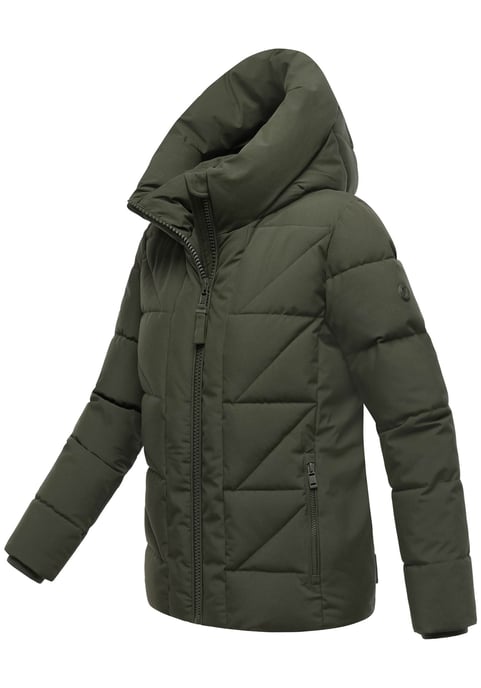 Marikoo Damen Winterjacke Kuschelnasee mit Kapuze und Fleecefutter - Image 2