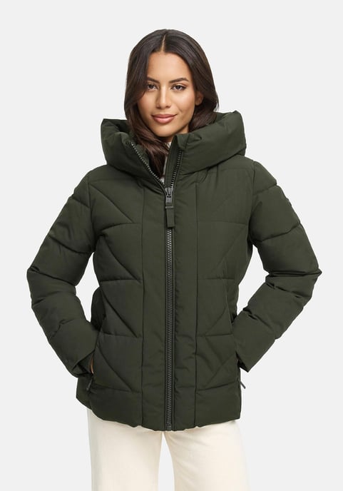 Marikoo Damen Winterjacke Kuschelnasee mit Kapuze und Fleecefutter - Image 5