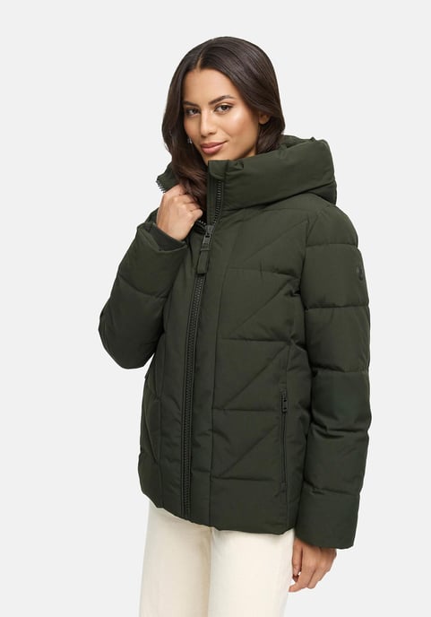 Marikoo Damen Winterjacke Kuschelnasee mit Kapuze und Fleecefutter - Image 6