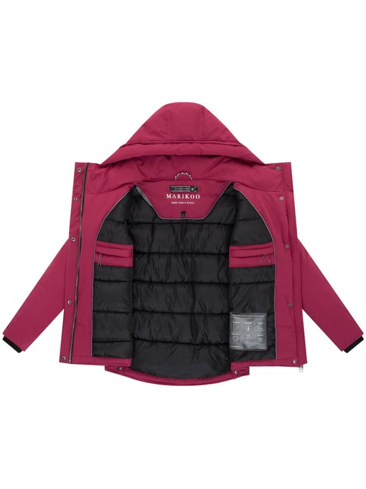 Marikoo Damen Winterjacke Yeminaa mit Kapuze & warmem Fleecefutter - Image 4