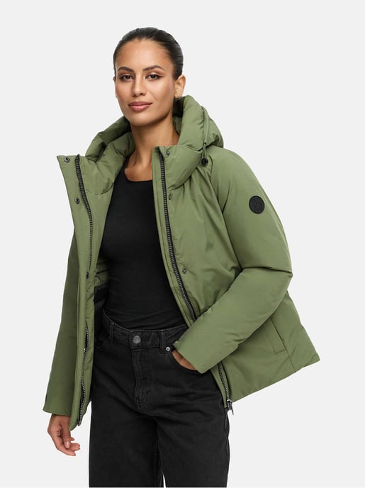 Marikoo Damen Winterjacke Yeminaa mit Kapuze & warmem Fleecefutter - Image 4