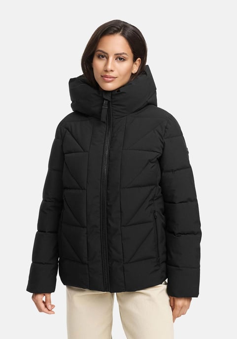 Marikoo Damen Winterjacke Kuschelnasee mit Kapuze und Fleecefutter - Image 5