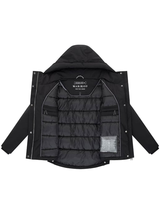 Marikoo Damen Winterjacke Yeminaa mit Kapuze & warmem Fleecefutter - Image 4