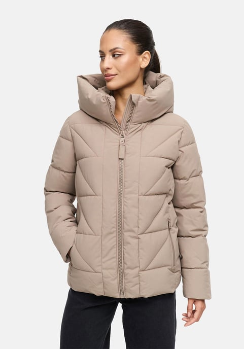 Marikoo Damen Winterjacke Kuschelnasee mit Kapuze und Fleecefutter - Image 5