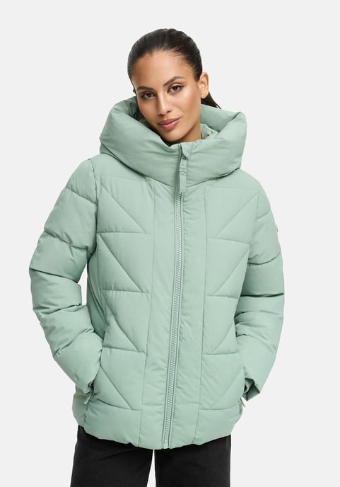 Marikoo Damen Winterjacke Kuschelnasee mit Kapuze und Fleecefutter - Image 5